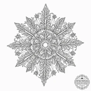 Tattoo design a single, perfect snowflake see... - эскиз тату (№1753286557_0, 23.07.2025 16:02) — tattoo-photo.ru
