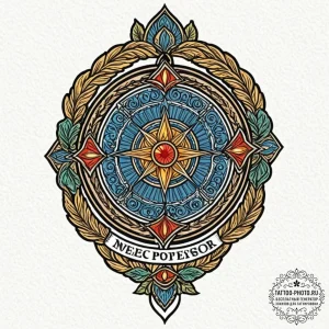 Tattoo design a generic military badge or ins... - эскиз тату (№1753287081_0, 23.07.2025 16:11) — tattoo-photo.ru
