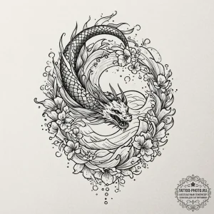 Tattoo sketch an abstract representation of a... - эскиз тату (№1753287617_0, 23.07.2025 16:20) — tattoo-photo.ru