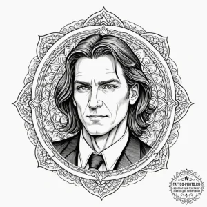 A graphic novel portrait of randall flagg, th... - эскиз тату (№1753288325_0, 23.07.2025 16:32) — tattoo-photo.ru