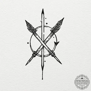 Tattoo sketch sagittarius's arrow glyph, clea... - эскиз тату (№1753288592_0, 23.07.2025 16:36) — tattoo-photo.ru