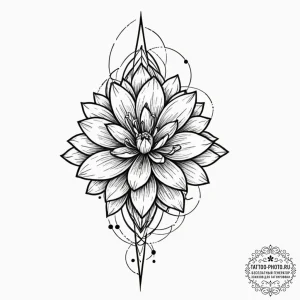 Tattoo design a geometric interpretation of a... - эскиз тату (№1753290544_0, 23.07.2025 17:09) — tattoo-photo.ru