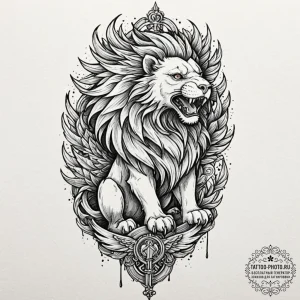 A watercolor sketch of a majestic griffin, ha... - эскиз тату (№1753291887_0, 23.07.2025 17:31) — tattoo-photo.ru