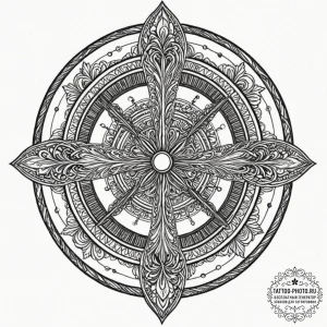 A color wheel, concept art for tattoo, on a c... - эскиз тату (№1753292433_0, 23.07.2025 17:40) — tattoo-photo.ru