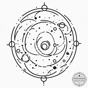 Tattoo sketch a delicate line connecting a zo... - эскиз тату (№1753296841_0, 23.07.2025 18:54) — tattoo-photo.ru