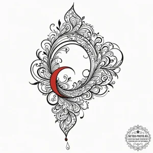 Tattoo design a small, elegant symbol behind... - эскиз тату (№1753296922_0, 23.07.2025 18:55) — tattoo-photo.ru