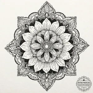 A mandala pattern (is there, but can be half-... - эскиз тату (№1753298640_0, 23.07.2025 19:24) — tattoo-photo.ru