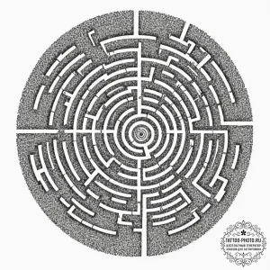 Tattoo design a bird's-eye view of a complex... - эскиз тату (№1753298726_0, 23.07.2025 19:25) — tattoo-photo.ru