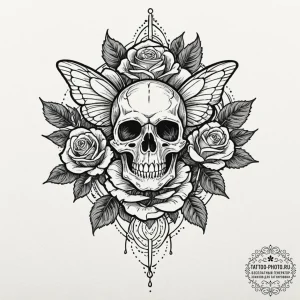 Tattoo sketch a cicada, rendered in a japanes... - эскиз тату (№1753300340_0, 23.07.2025 19:52) — tattoo-photo.ru