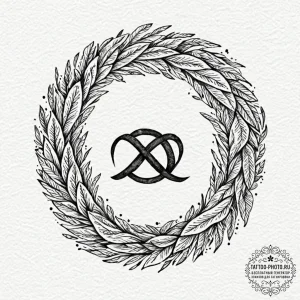 72. tattoo design: a "raduga" rune appearing... - эскиз тату (№1753301224_0, 23.07.2025 20:07) — tattoo-photo.ru