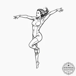 A sketch of trinity in her iconic latex suit,... - эскиз тату (№1753301400_0, 23.07.2025 20:10) — tattoo-photo.ru