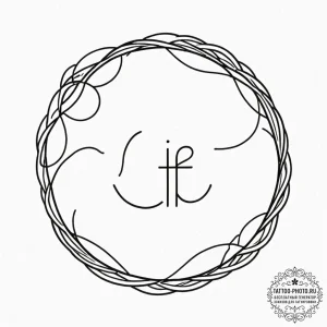 Tattoo design a minimalist 'circle of life' s... - эскиз тату (№1753302231_0, 23.07.2025 20:23) — tattoo-photo.ru