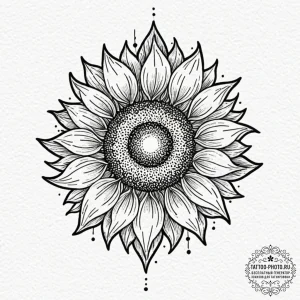 Tattoo design: a stylized sun symbol (like th... - эскиз тату (№1753302927_0, 23.07.2025 20:35) — tattoo-photo.ru