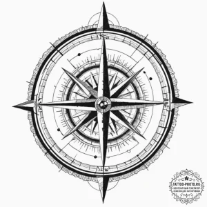 Tattoo sketch two parts of a simple compass t... - эскиз тату (№1753303025_0, 23.07.2025 20:37) — tattoo-photo.ru