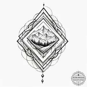Tattoo sketch an abstract representation of a... - эскиз тату (№1753307552_0, 23.07.2025 21:52) — tattoo-photo.ru