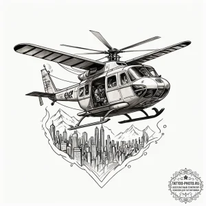 135. a graphic novel style tattoo of korben d... - эскиз тату (№1753309399_0, 23.07.2025 22:23) — tattoo-photo.ru