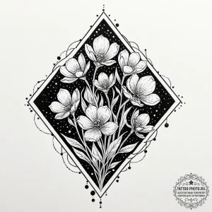 Tattoo sketch a plant with glowing, biolumine... - эскиз тату (№1753310743_0, 23.07.2025 22:45) — tattoo-photo.ru