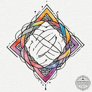 Tattoo design a symbol of unbreakable knotwor... - эскиз тату (№1753312514_0, 23.07.2025 23:15) — tattoo-photo.ru