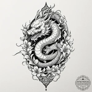 Gargoyle, tattoo drawing outline, irezumi jap... - эскиз тату (№1753314496_0, 23.07.2025 23:48) — tattoo-photo.ru