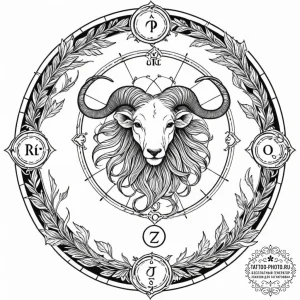 Tattoo design a zodiac symbol subtly woven in... - эскиз тату (№1753315103_0, 23.07.2025 23:58) — tattoo-photo.ru