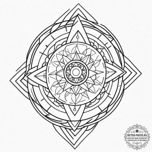 Tattoo sketch an abstract "shield" made of in... - эскиз тату (№1753315862_0, 24.07.2025 00:11) — tattoo-photo.ru