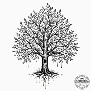 Tattoo design a sprawling skill tree diagram... - эскиз тату (№1753319586_0, 24.07.2025 01:13) — tattoo-photo.ru