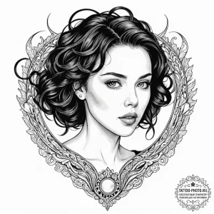 A graphic novel style portrait of the alien f... - эскиз тату (№1753322387_0, 24.07.2025 01:59) — tattoo-photo.ru
