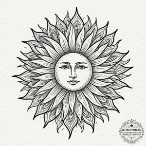 Tattoo sketch a stylized representation of th... - эскиз тату (№1753323146_0, 24.07.2025 02:12) — tattoo-photo.ru