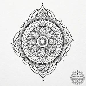 Tattoo design a minimalist 'quest log' symbol... - эскиз тату (№1753324365_0, 24.07.2025 02:32) — tattoo-photo.ru