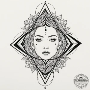Tattoo sketch an abstract depiction of sheddi... - эскиз тату (№1753324516_0, 24.07.2025 02:35) — tattoo-photo.ru