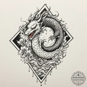 Tattoo sketch: a stylized forge with the svar... - эскиз тату (№1753325202_0, 24.07.2025 02:46) — tattoo-photo.ru