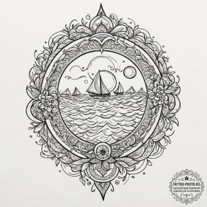 Tattoo sketch an abstract representation of f... - эскиз тату (№1753326111_0, 24.07.2025 03:01) — tattoo-photo.ru