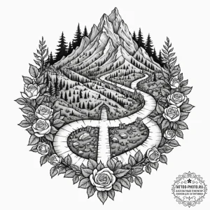 Tattoo design a dungeon crawl map with a glow... - эскиз тату (№1753327702_0, 24.07.2025 03:28) — tattoo-photo.ru