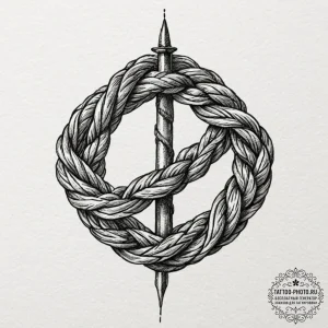 Tattoo sketch a pair of intertwined ropes, li... - эскиз тату (№1753333160_0, 24.07.2025 04:59) — tattoo-photo.ru