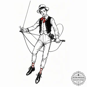 Marionette with cut strings, tattoo sketch de... - эскиз тату (№1753333462_0, 24.07.2025 05:04) — tattoo-photo.ru