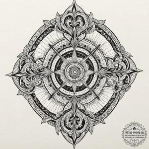 Tattoo design a geometric abstract representa... - эскиз тату (№1753335119_0, 24.07.2025 05:31) — tattoo-photo.ru