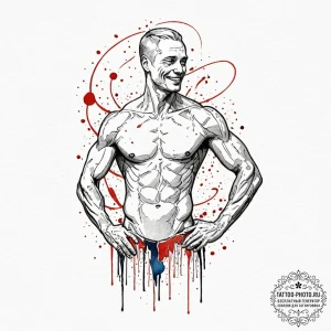 Tattoo design a person peeling back their own... - эскиз тату (№1753336405_0, 24.07.2025 05:53) — tattoo-photo.ru