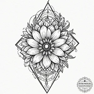 Tattoo sketch a plant growing inside a broken... - эскиз тату (№1753337840_0, 24.07.2025 06:17) — tattoo-photo.ru
