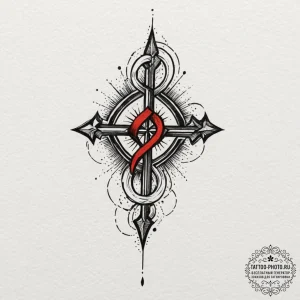 84. tattoo design: a minimalist "krada" rune,... - эскиз тату (№1753339152_0, 24.07.2025 06:39) — tattoo-photo.ru
