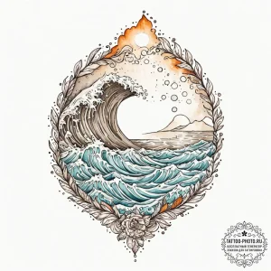 Tattoo design an abstract representation of t... - эскиз тату (№1753342198_0, 24.07.2025 07:29) — tattoo-photo.ru