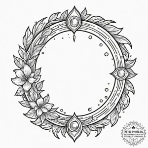 Tattoo design a stylized portal to another di... - эскиз тату (№1753344009_0, 24.07.2025 08:00) — tattoo-photo.ru