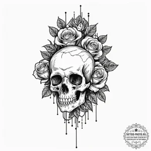 Tattoo sketch an abstract rendering of a "lev... - эскиз тату (№1753344994_0, 24.07.2025 08:16) — tattoo-photo.ru
