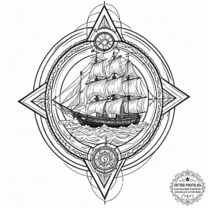 Tattoo sketch an abstract representation of "... - эскиз тату (№1753346357_0, 24.07.2025 08:39) — tattoo-photo.ru