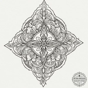 Tattoo sketch a classic 'fleur-de-lis' with a... - эскиз тату (№1753347039_0, 24.07.2025 08:50) — tattoo-photo.ru