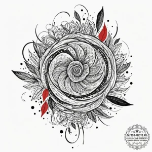 Tattoo design a small, abstract brushstroke r... - эскиз тату (№1753347266_0, 24.07.2025 08:54) — tattoo-photo.ru