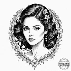 A sketch of apollonia vitelli-corleone, beaut... - эскиз тату (№1753347721_0, 24.07.2025 09:02) — tattoo-photo.ru