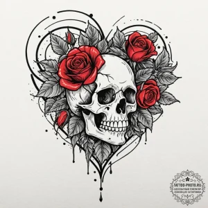 Tattoo design a minimalist heart outline fill... - эскиз тату (№1753348933_0, 24.07.2025 09:22) — tattoo-photo.ru