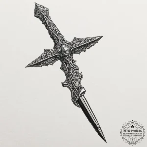 The crysknife from dune, tattoo line art, rea... - эскиз тату (№1753349009_0, 24.07.2025 09:23) — tattoo-photo.ru