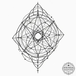 Tattoo design an abstract network of glowing... - эскиз тату (№1753350899_0, 24.07.2025 09:54) — tattoo-photo.ru