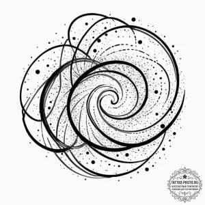 Tattoo design a tiny, abstract galaxy swirl o... - эскиз тату (№1753351598_0, 24.07.2025 10:06) — tattoo-photo.ru
